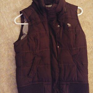 Y2K Abercrombie & Fitch brown vest size Medium